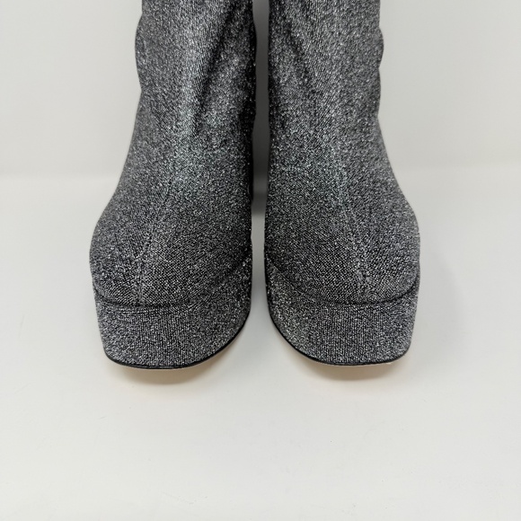 New Larroude Dolly Stretch Boot in Silver Sz US 8 - Picture 7 of 11